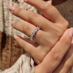 Italian Diamond Circle Simplicity Finger Ring - Image 4