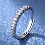 Italian Diamond Half -Circle Simplicity Finger Ring