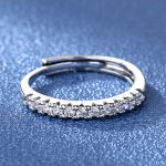Italian Diamond Half -Circle Simplicity Finger Ring - Image 2