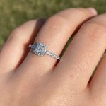 Italian Diamond Circle & square Finger Ring - Image 3