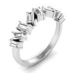 Italian Diamond Circle Simplicity Finger Ring - Image 3