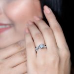 Italian Diamond Solitaire Ring with Side Stones - Image 3