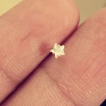 Italian Diamond Star Shape Nose Pin - Image 4