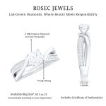 Italian Diamond Solitaire Ring with Side Stones - Image 6