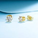 Italian Diamond One Stone Stud Golden Earring