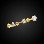Italian Diamond One ,Three & Square Shape Stone Nose Pin