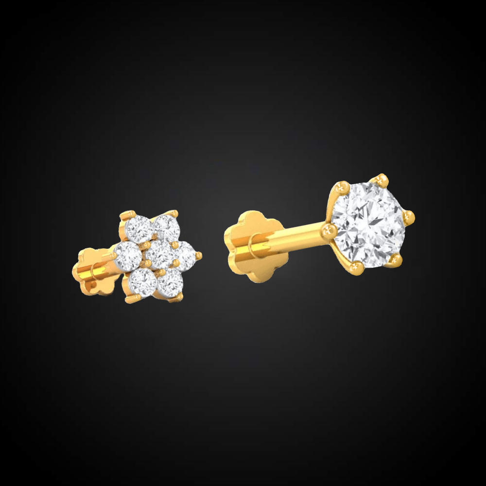 8 Italian Diamond One Stone & Seven Stone Nose Pin - Image 1