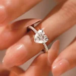 Elegant Heart Shape Diamond Cut Ring - Image 5