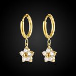 Stylish AD Five Stone Golden Earring