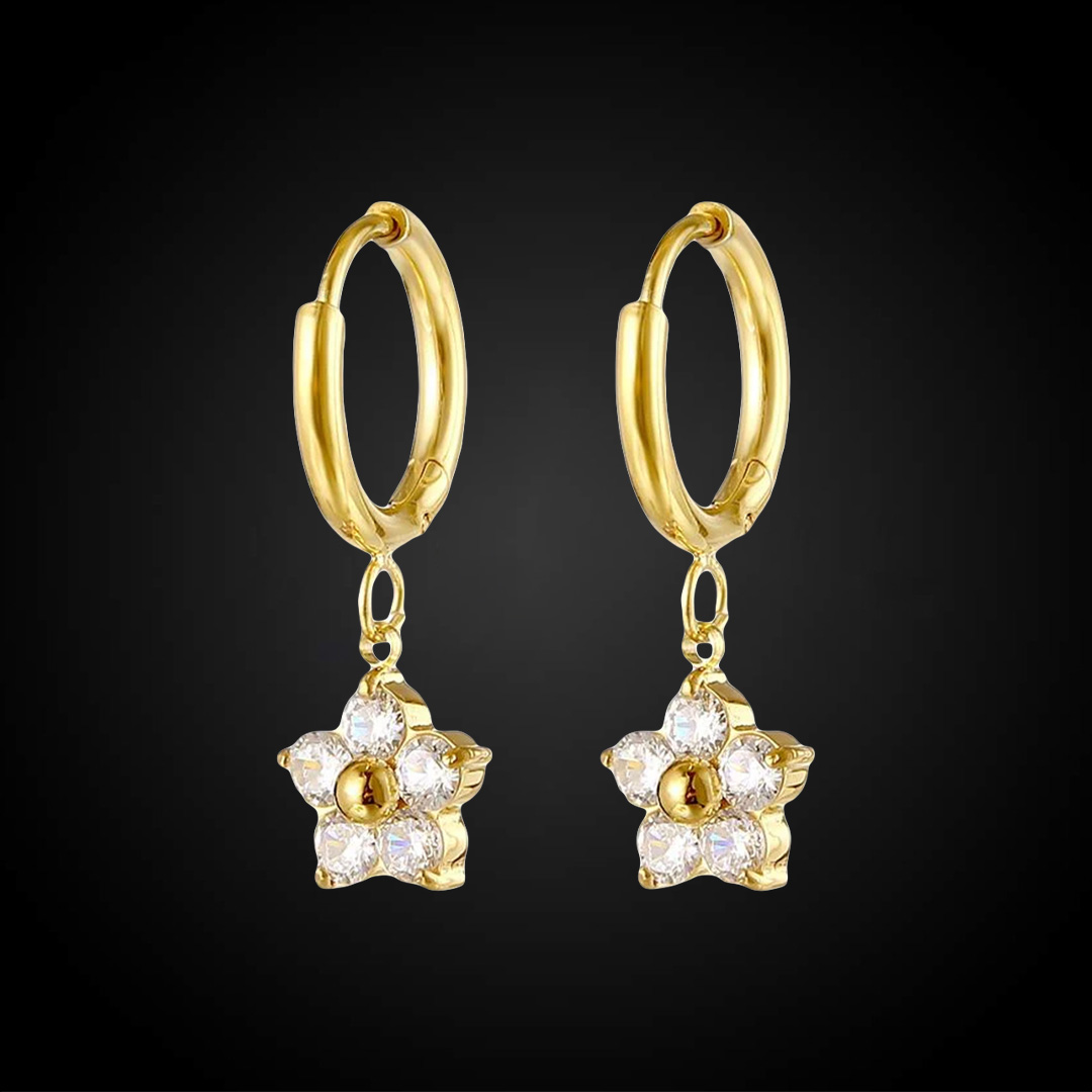 ChatGPT Image Aug 9 Stylish AD Five Stone Golden Earring - Image 1