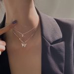 Cold Style Butterfly Double Layer Necklace - Image 5