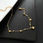 Elegant Golden Bead Anklet - Image 4