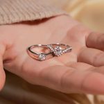 Crown Royal Couple Rings, Four-claw Simulation Zircon Diamond Ring - Image 4
