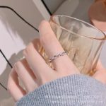 light luxury diamond-studded small twist braided open ring - Image 4