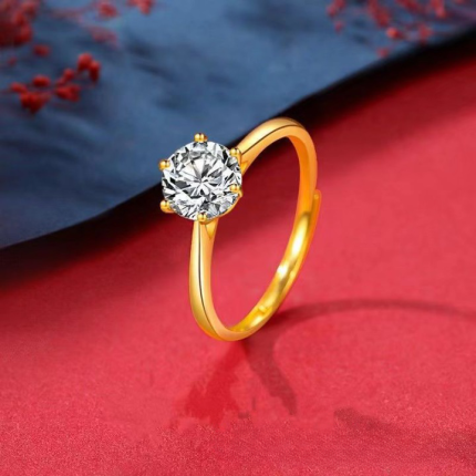 Italian Diamond Classic Six -Claws Finger Ring