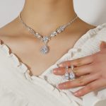 Design claw chain rhinestone Zircon Necklace & Earrings suit