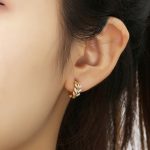 Italian Diamond Stylish AD Stone Golden Earring - Image 3