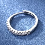 Italian Diamond Half -Circle Simplicity Finger Ring - Image 3