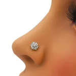 Italian Diamond Multi Stone Nose Pin -10 CN - Image 6