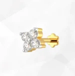 Italian Diamond Four Stone Nose Pin-8CN - Image 3