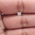 Italian Diamond Square Shape Nose Pin - Image 4