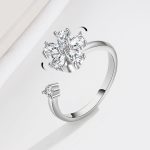 Ring fashion ring female four-leaf clover ladies Italiand diamond