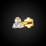 Italian Diamond Three Stone Nose Pin-5CN