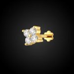 Italian Diamond Four Stone Nose Pin-8CN