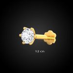 Italian Diamond One Stone Nose Pin -12CN