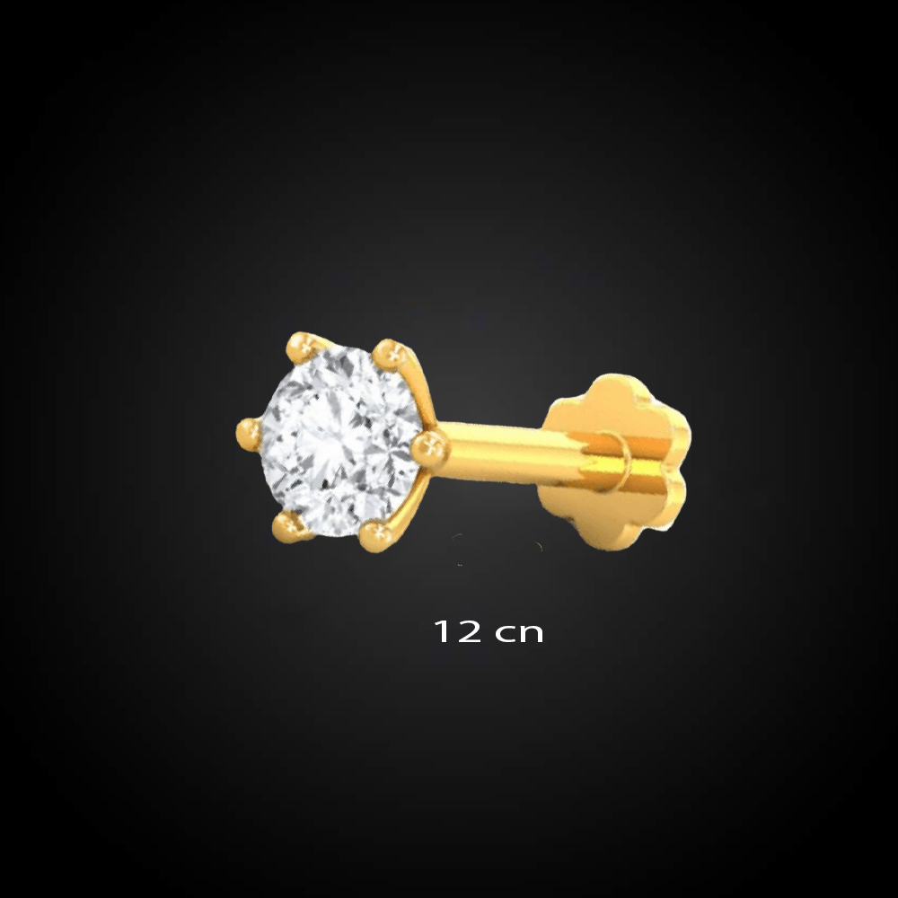 pr28 Italian Diamond One Stone Nose Pin -12CN - Image 1