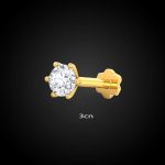 Italian Diamond One Stone Nose Pin -3CN