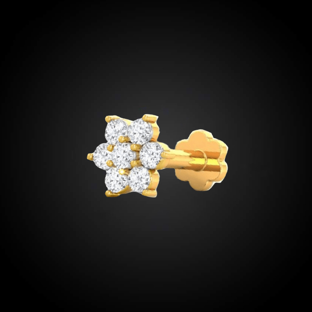 pr4 Italian Diamond Seven Stone Nose Pin -7CN - Image 1