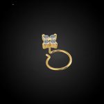 Italian Diamond Stylist Four Stone Nose Pin