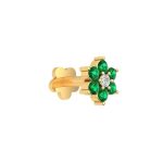 Italian Diamond Green Seven Stone Nose Pin - Image 3